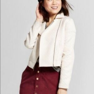 a new day Cream Metallic Moto Jacket